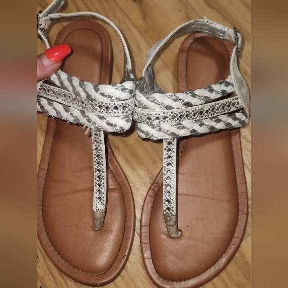 White/silver Sandals - Picture 1 of 2